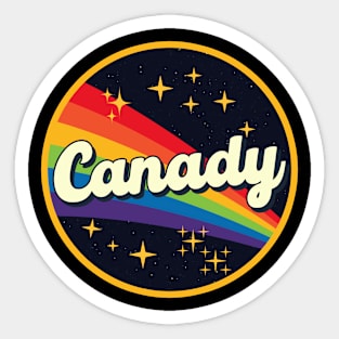 Canady // Rainbow In Space Vintage Style Sticker